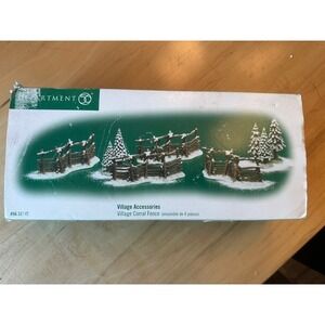 Department 56 Dickens Village Accessories VILLAGE CORRAL FENCE 4 Piece New